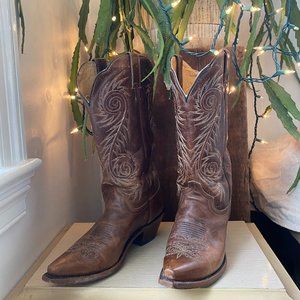Leather Cowboy Boots - Justin's 8.5B